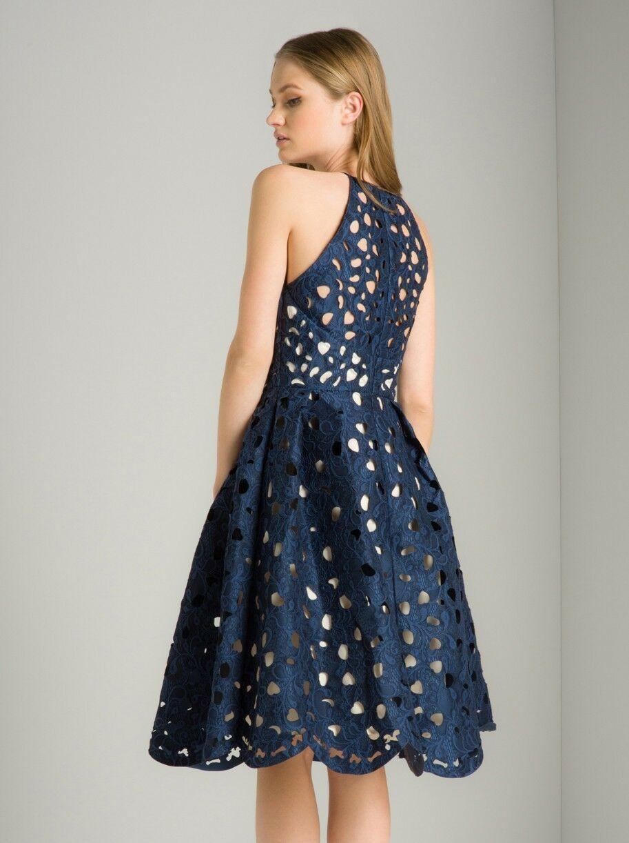 Chi Chi London Laser Cut Nessa Midi Dress Size 6 photo 2