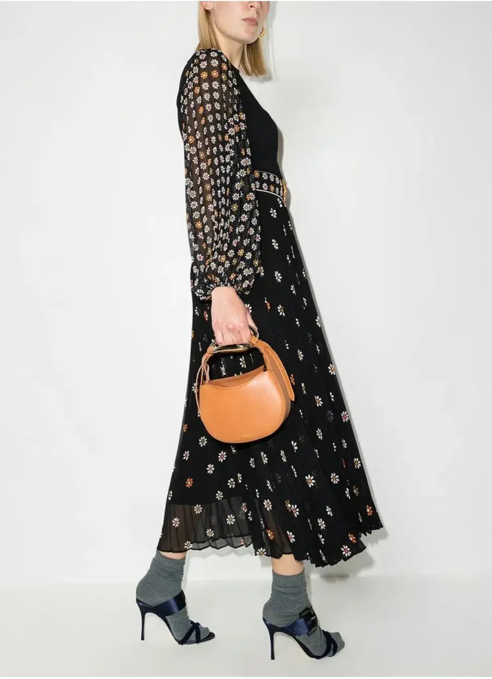 Zimmermann Sunray Long Sleeve Midi Dress Daisy Print Size 1 / Au 10 photo 4