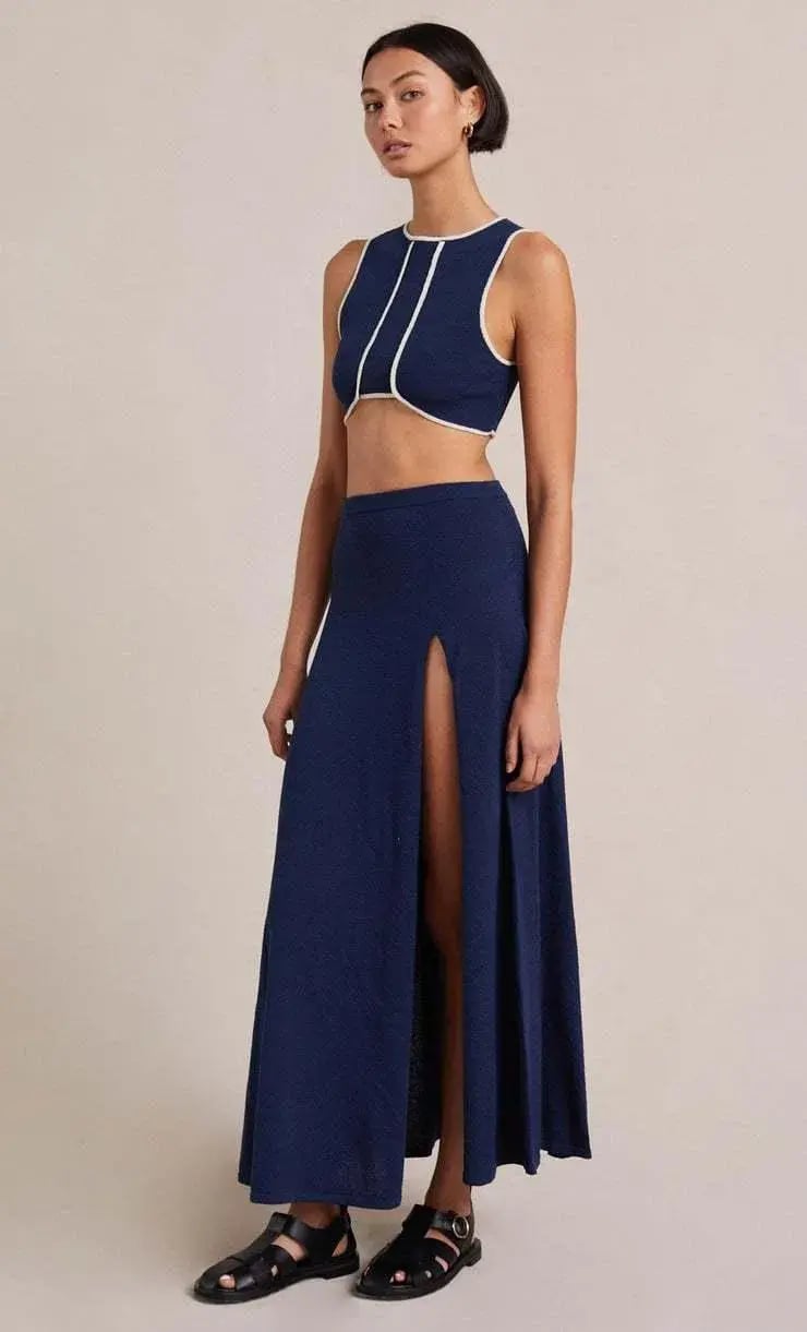 Bec & Bridge Enzo Knit Top & Skirt Set Blue Size 6 photo 2