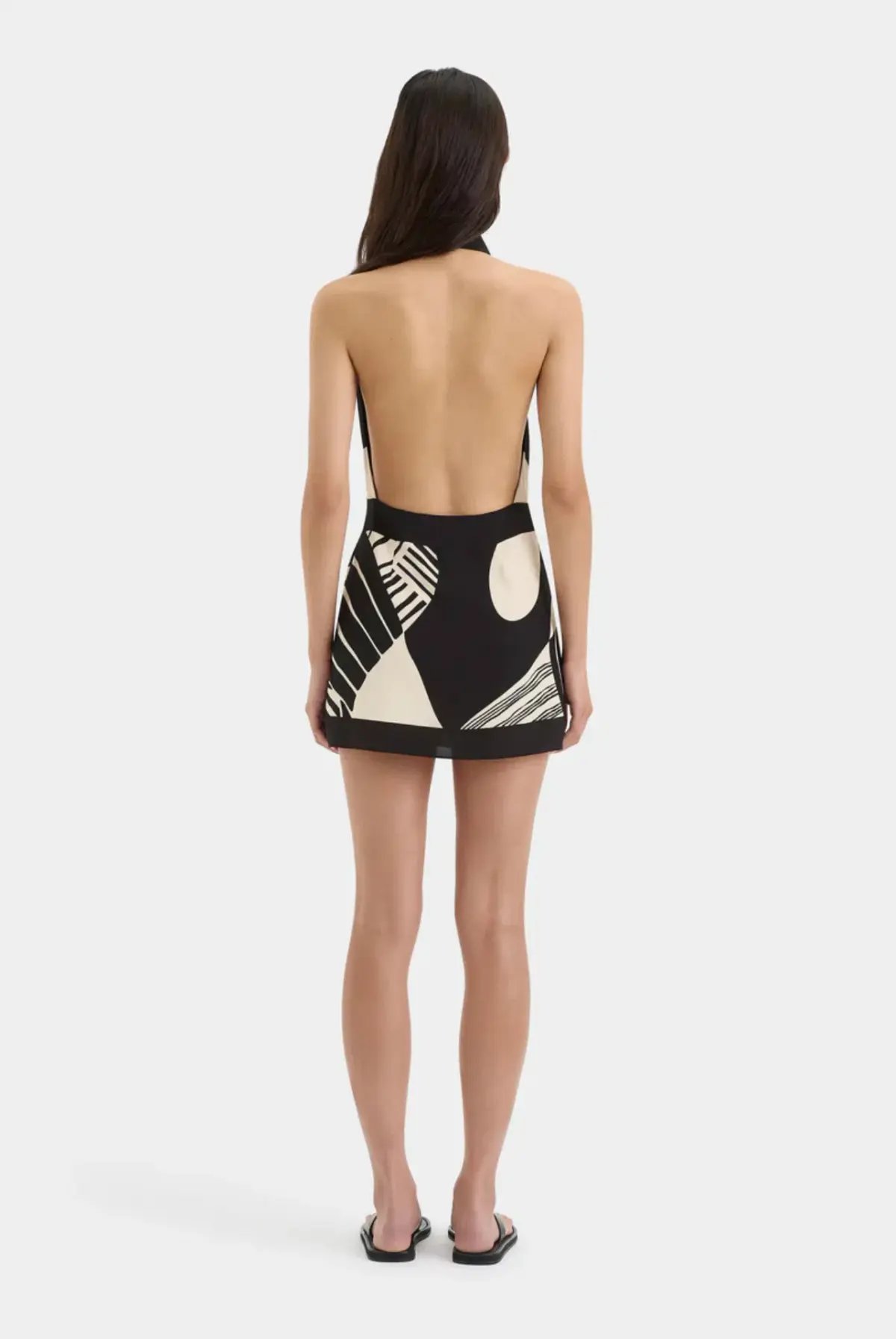 Sir The Label  Realisme Wrap Halter Mini Dress Papier Print Size 2 / AU 10 photo 3