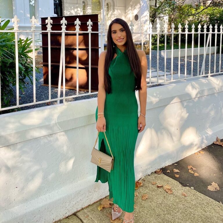 L'idée Soiree Pleated Halter Dress Emerald photo 3