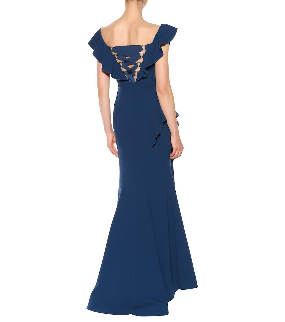Rebecca Vallance Aegean off-the-shoulder dress navy size 12 photo 4
