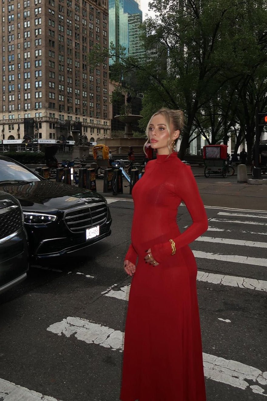 St Agni Jersey Maxi Dress, Rouge photo 4