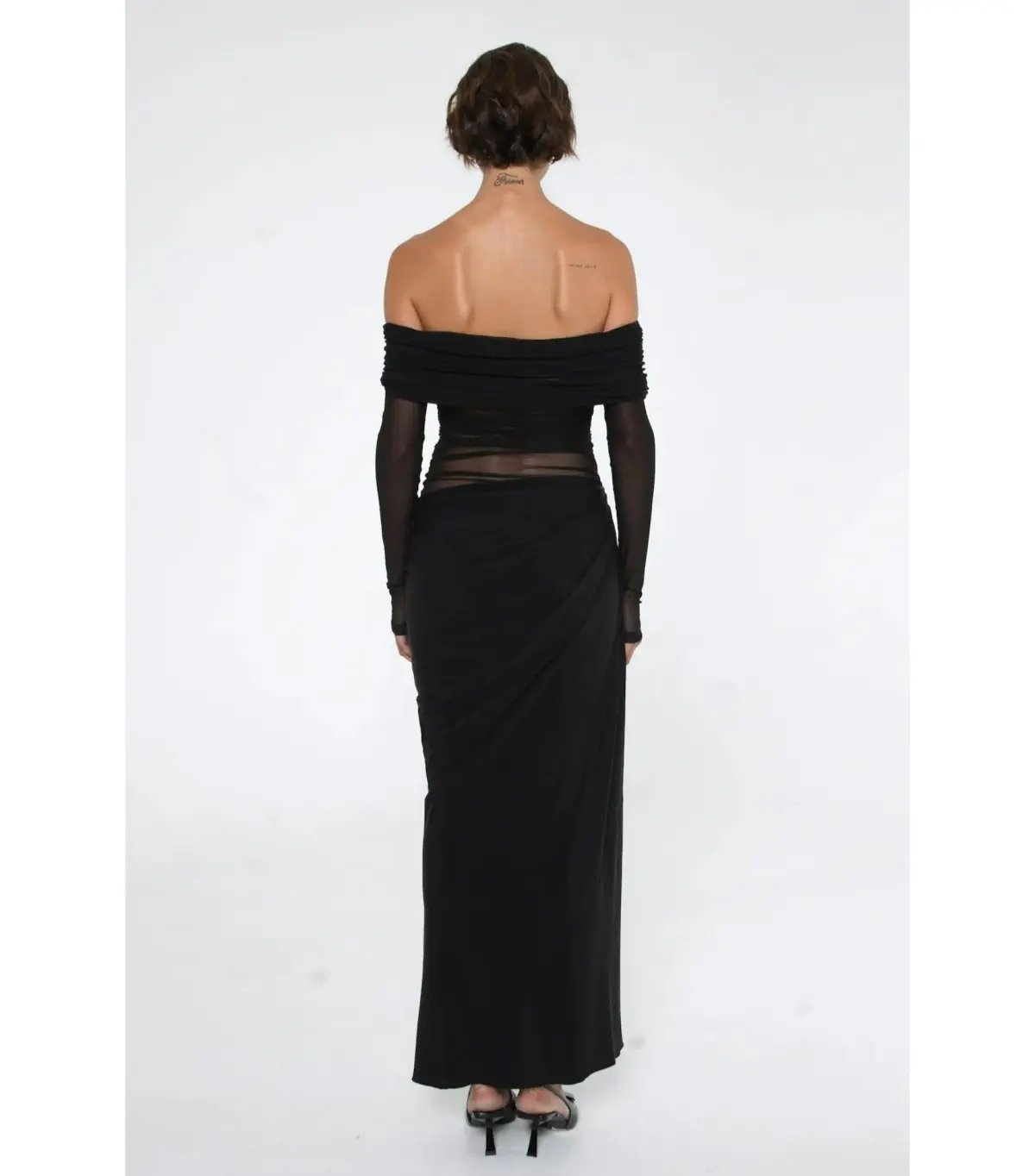 Benni Yasmin Off-Shoulder Maxi Dress Black Size AU 6 photo 2