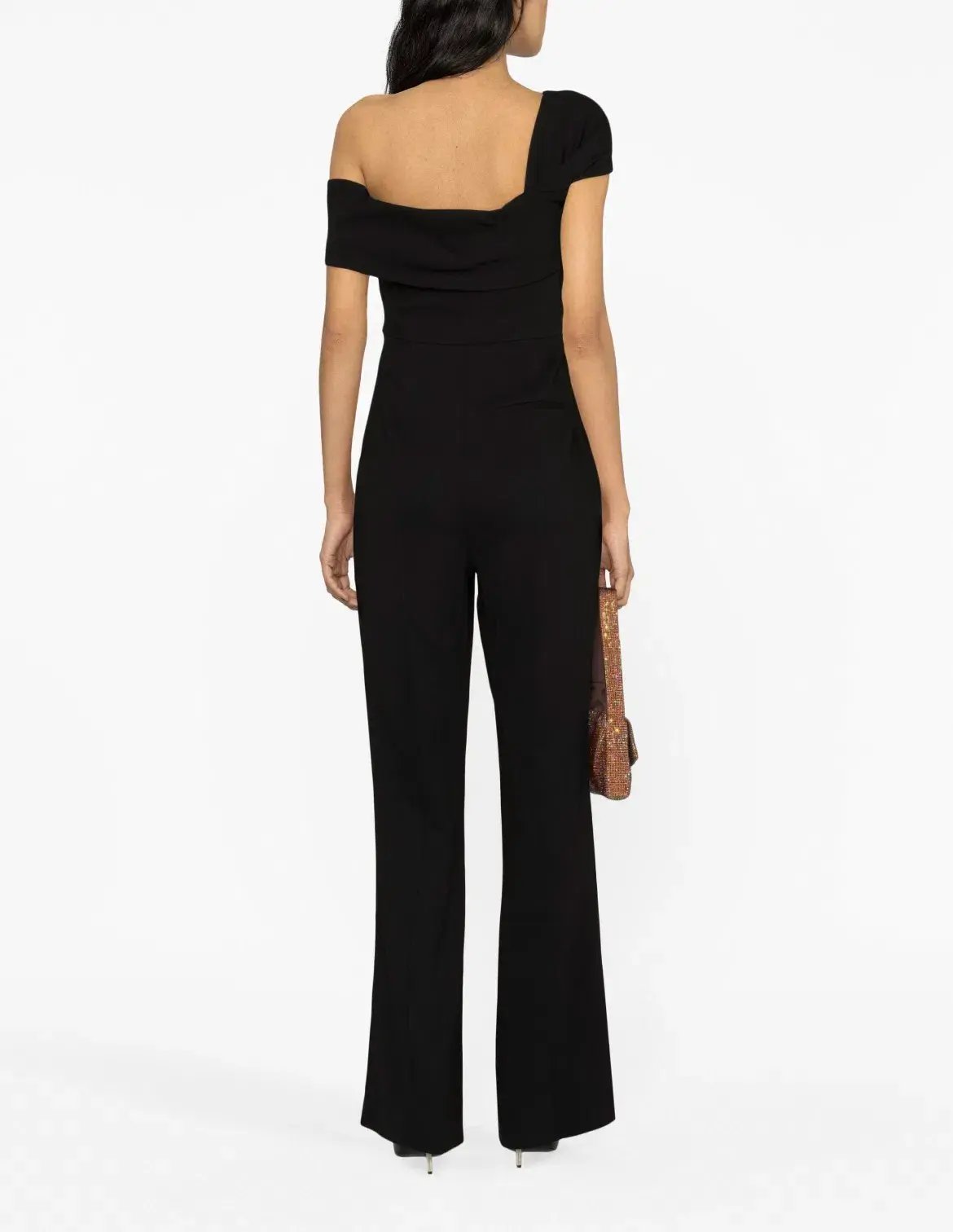 Roland Mouret Asymmetric Twist Stretch Cady Jumpsuit Size 8 photo 3