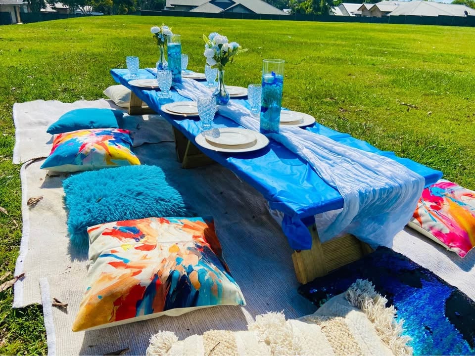 Picnic Party table Set up Hire photo 8