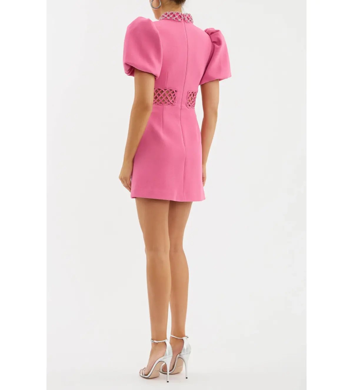 Rebecca Vallance Aubree Collar Mini Dress Pink Size 10 photo 3