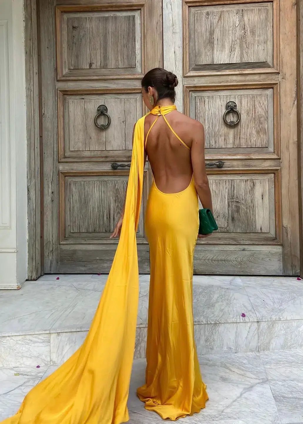 KAOA Backless Maxi Dress in Yellow Canary Size XS / AU 6 photo 2