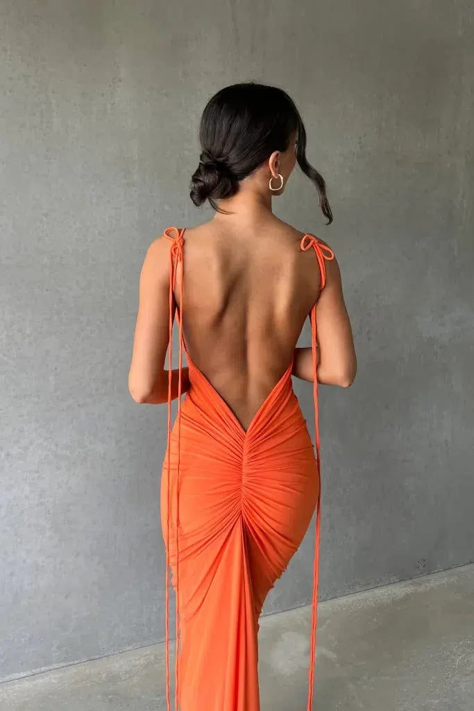 MELANI THE LABEL ZAHARA DRESS ORANGE SIZE AU 8 photo 5