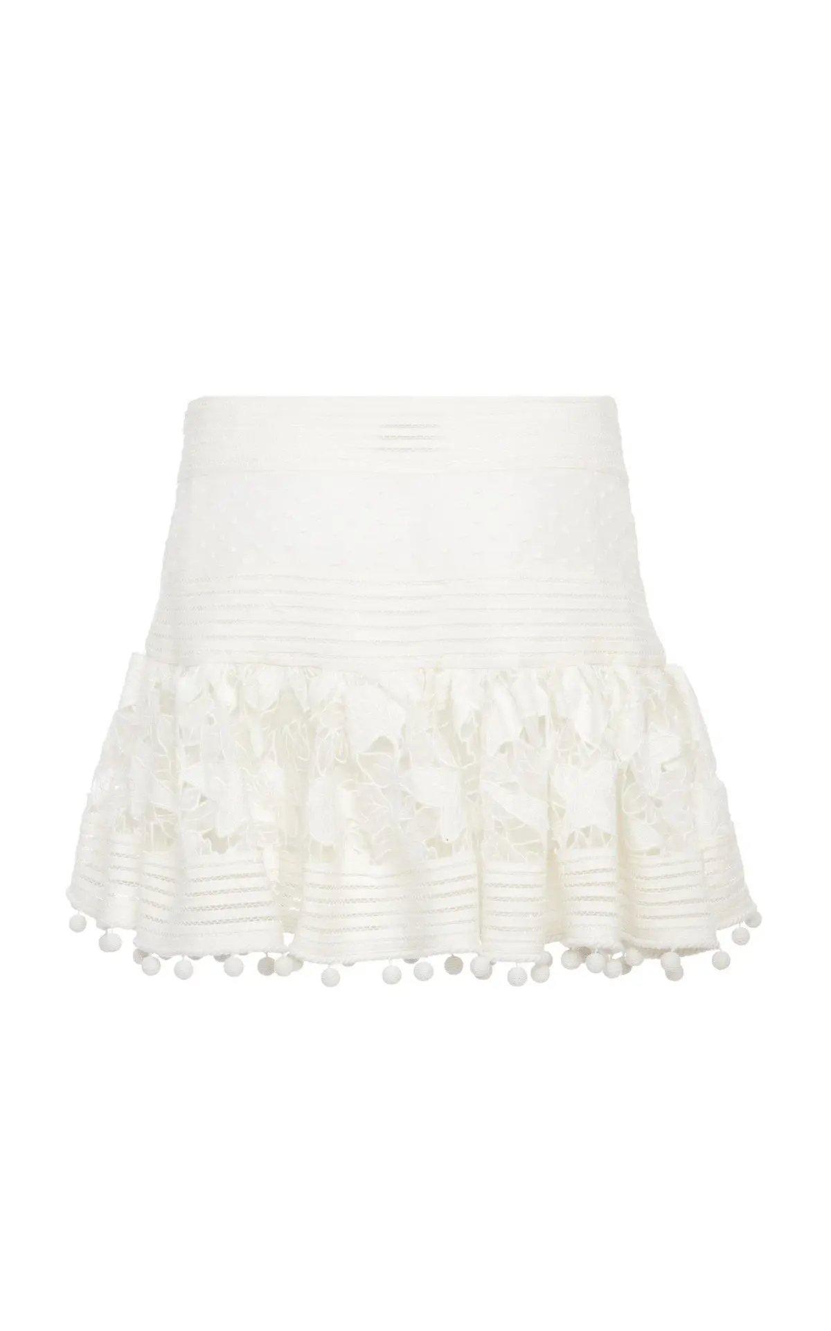 Zimmermann Corsage Pom-Pom Embellished Set Ivory Size 8 photo 5