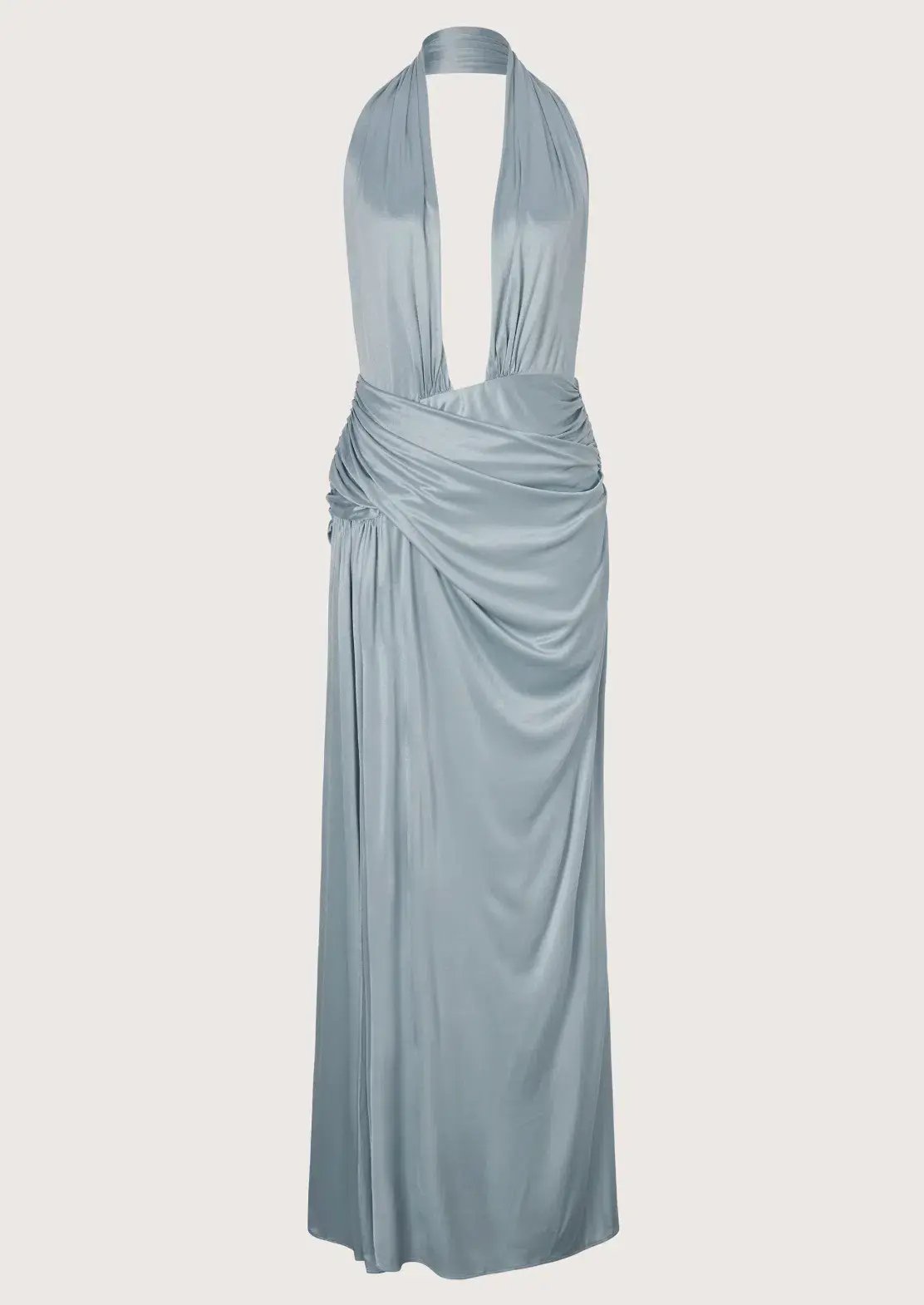 Courtney Zheng Selene Plunge Jersey Maxi Gown Blue Size AU 8 photo 6