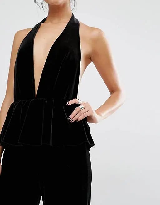 Bec & Bridge Midnight Velvet Jumpsuit Black Size 8 photo 3