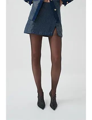 Aje Studio REFLECT DENIM MINI SKIRT Navy Size 8 photo 3