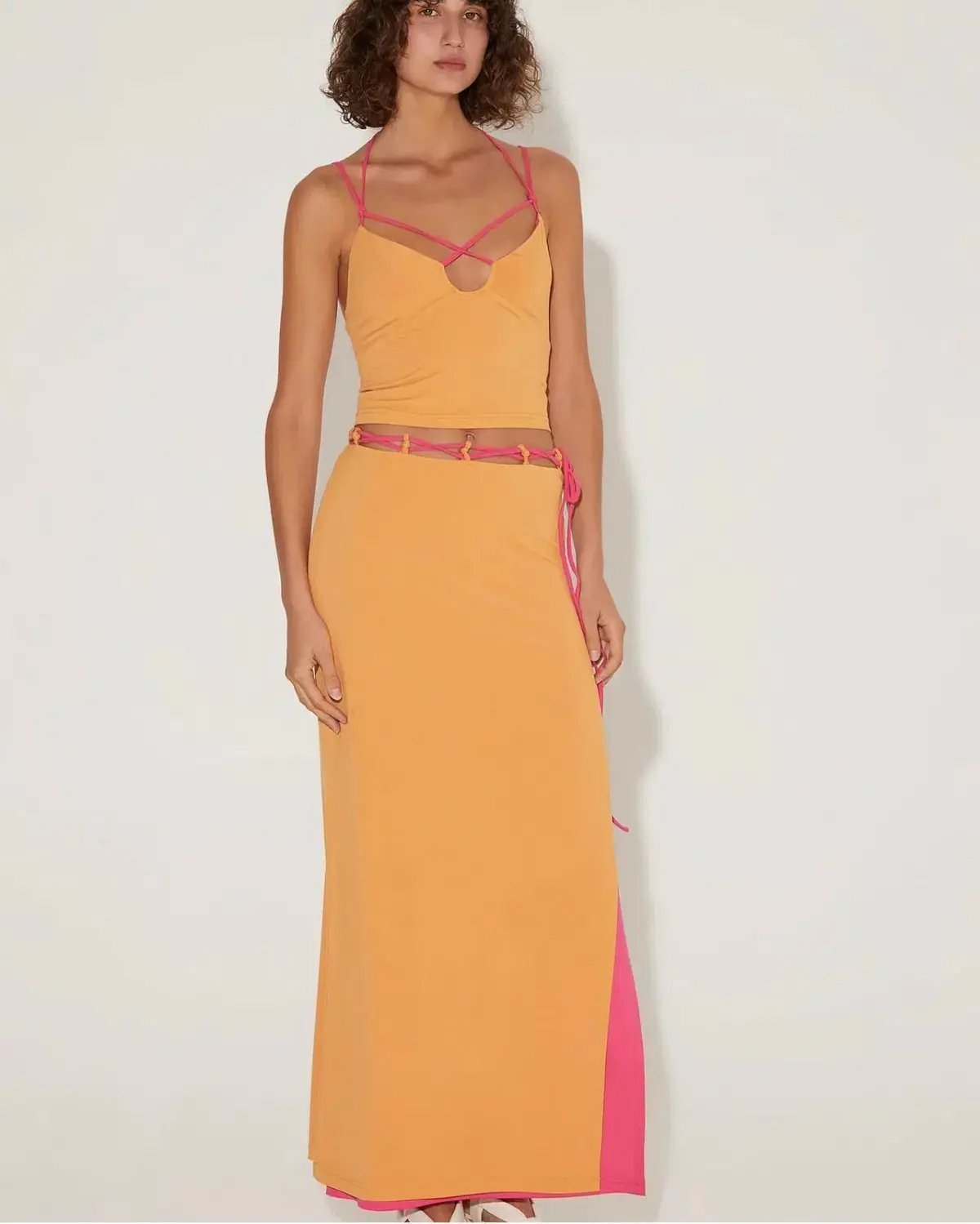 Hansen & Gretel Rosco Top Size 4 and Shania Skirt in Mango Size 6 photo 2