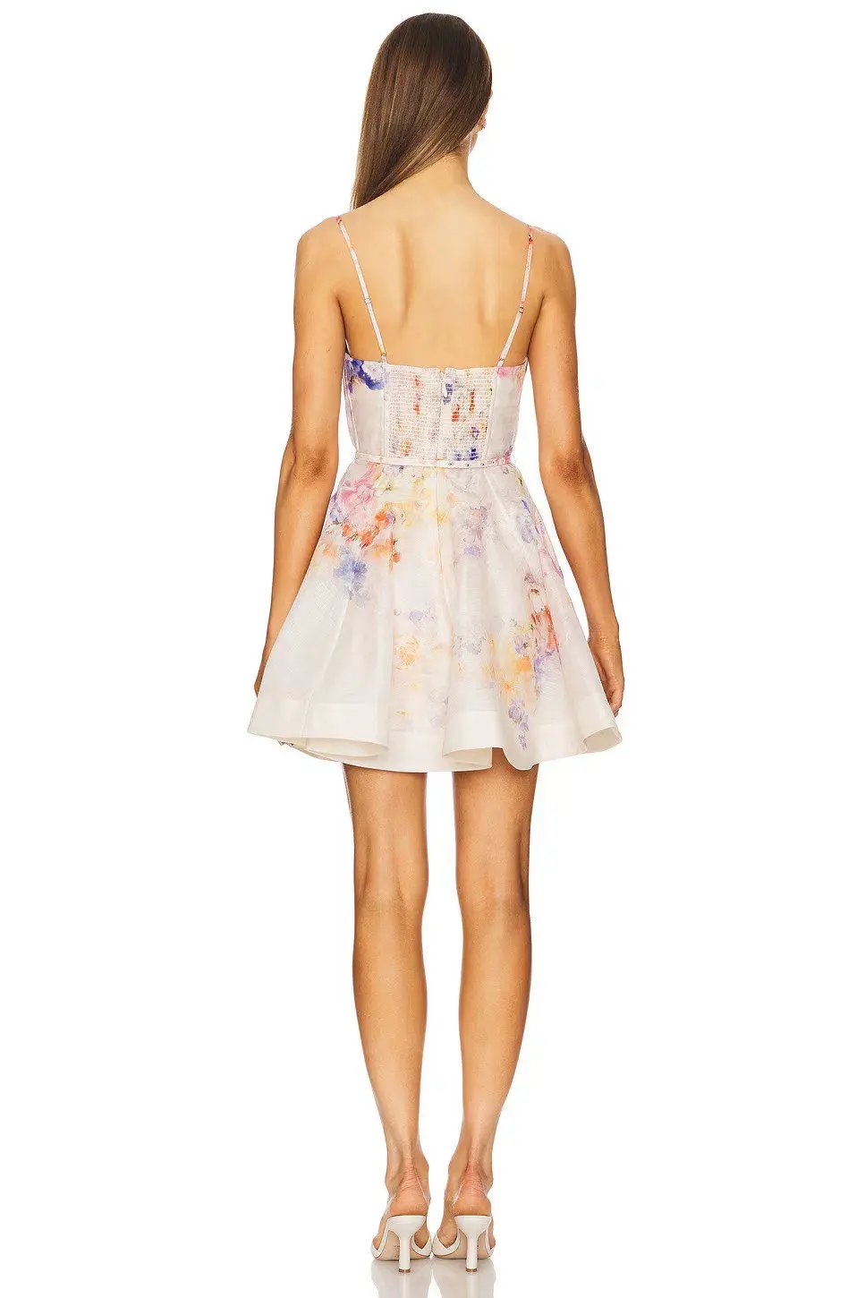 Zimmermann The Crush Twist Front Mini Dress in Multi Floral Size 0 / AU 8 photo 2