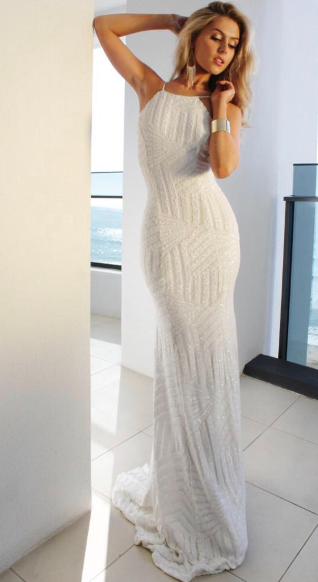 Studio Minc Electra Gown White Size 8 photo 3