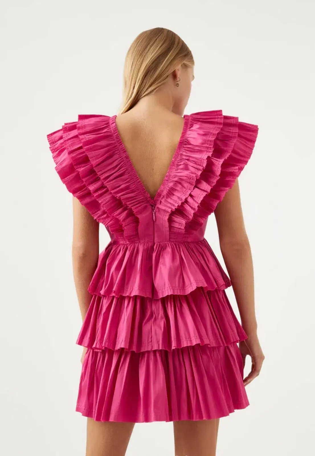 Aje. Rhythmic Frilled Mini Dress AU 6 photo 4