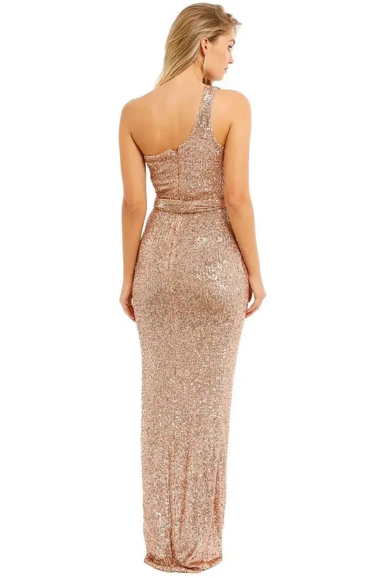 Nookie Palazzo Gown in Rose Gold Size 12 photo 3