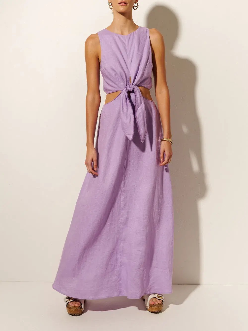 Kivari Ellie Cut Out Maxi Dress Lilac Size 16 photo 3