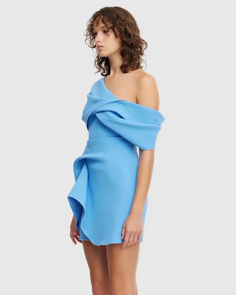 Acler Ashford Mini Dress Capri Blue Size AU 10 photo 2