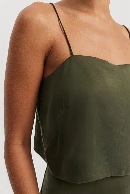 Country Road Fluid Cami and Fluid Palazzo Pant in Dark Olive Size AU 10 photo 2