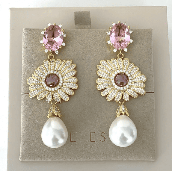 Ashlee Lauren Navi Earrings Pink photo 4