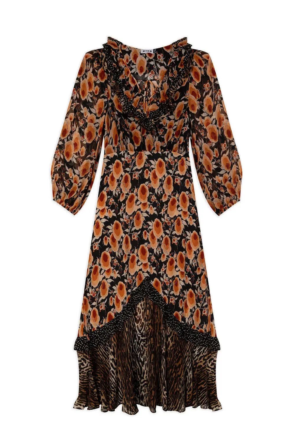 Rixo Jaida Silk Maxi Dress Size Large photo 3