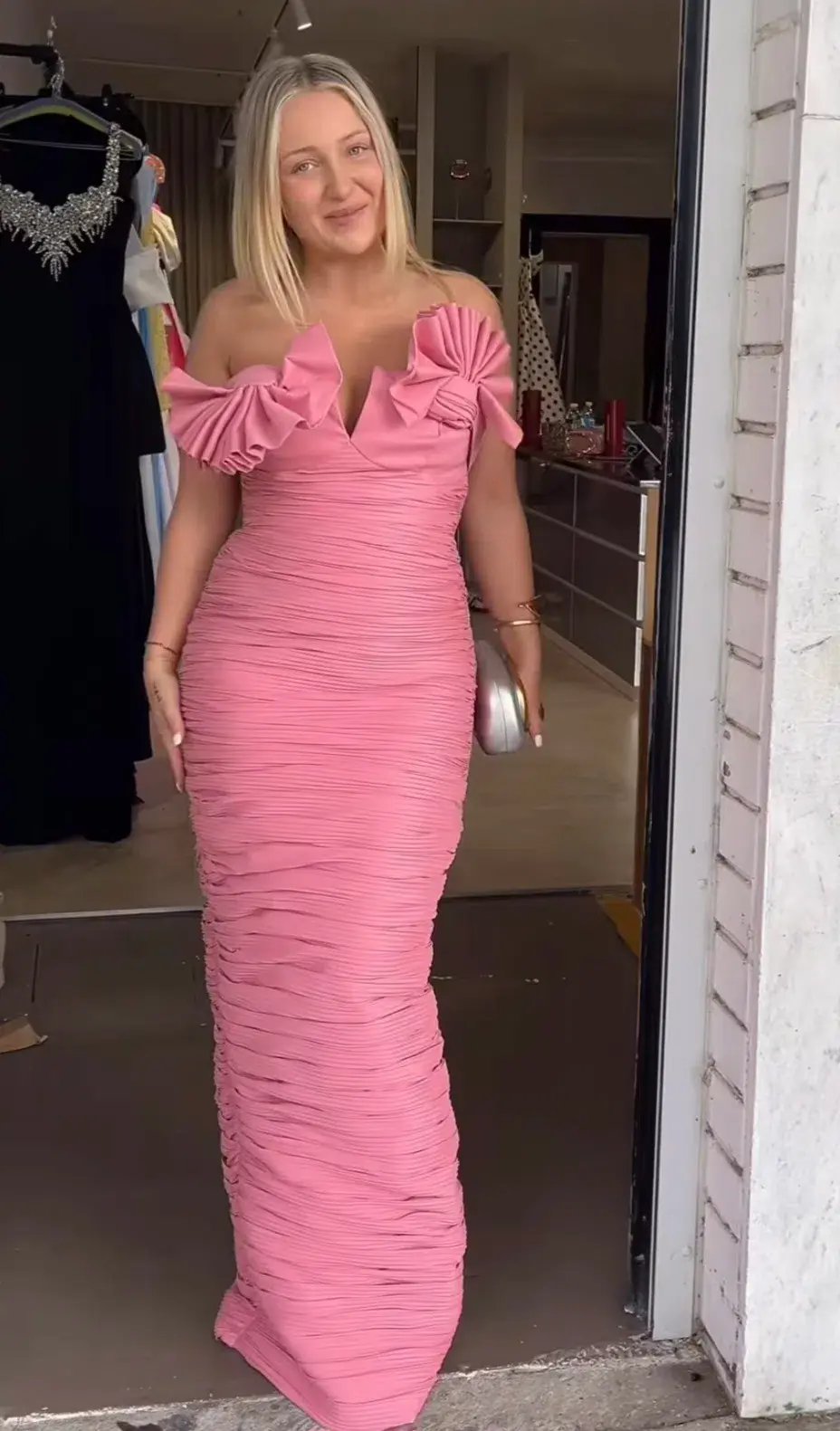 Rachel Gilbert Jensen Gown Maxi Pink Size AU 14 photo 5