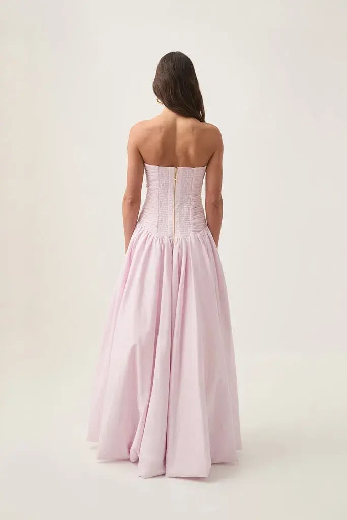 Aje Violette Bubble Hem Maxi Dress Pastel Pink Size 10 photo 2