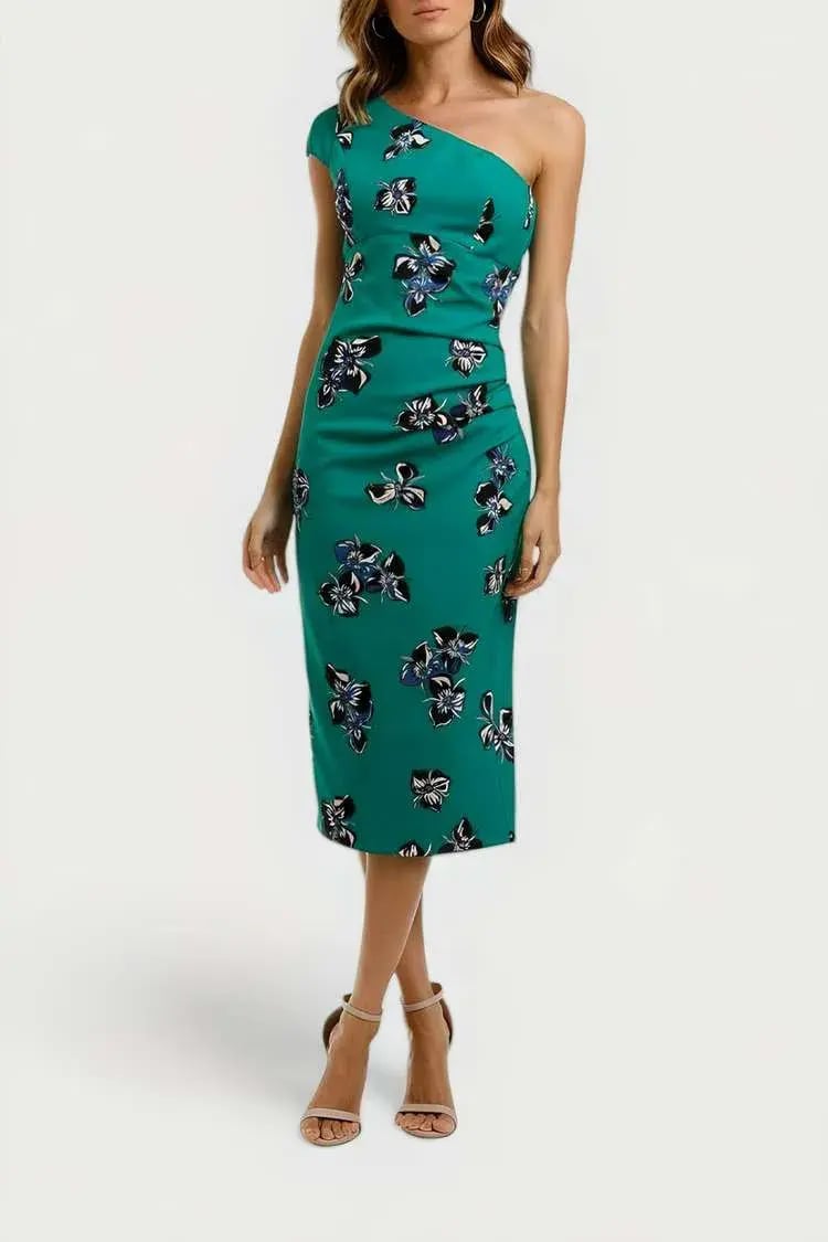 Moss and Spy Valencia One Shoulder Dress in Multi Size 12 photo 2