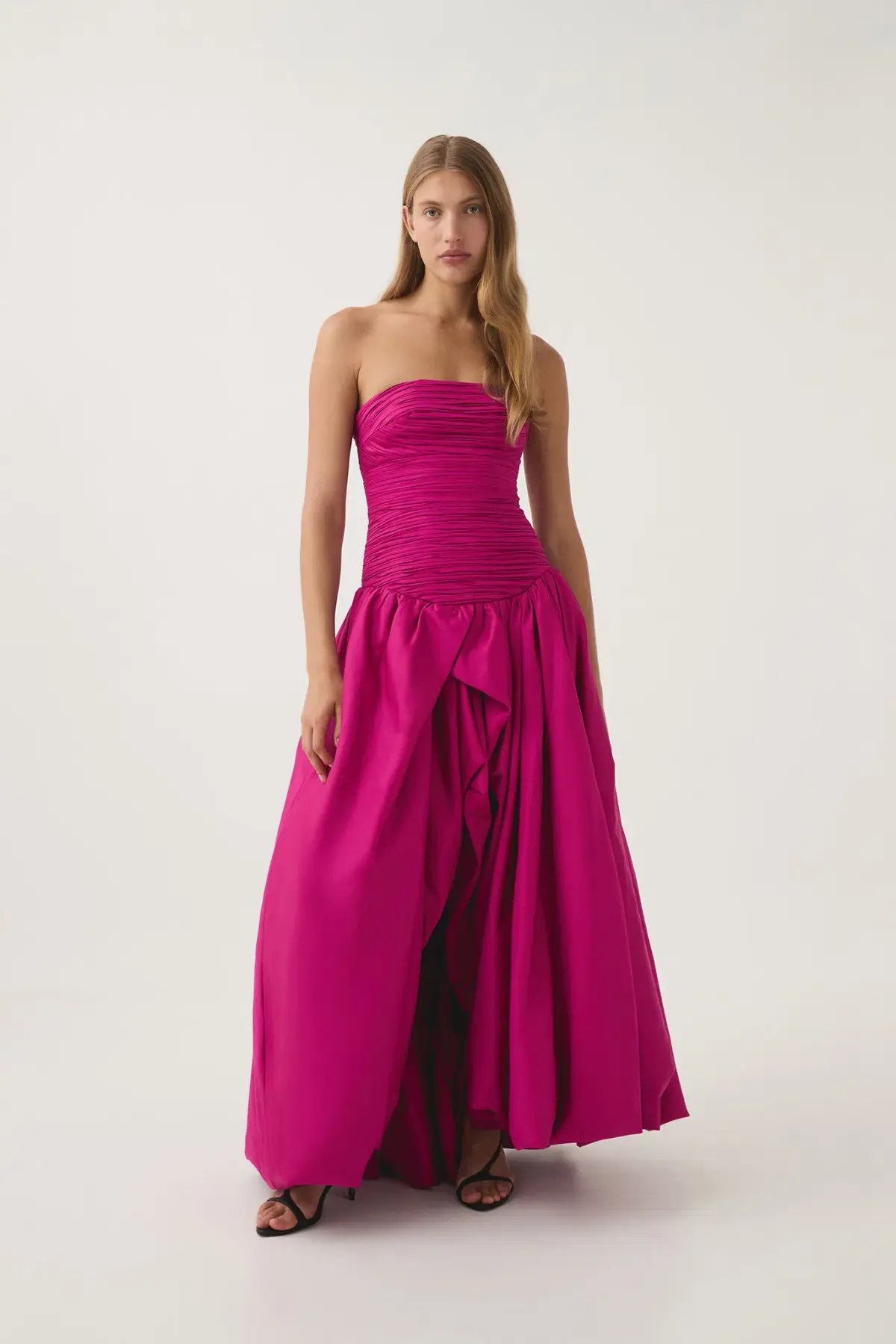 Aje Violette Bubble Hem Maxi Dress Deep Magenta Size 6 photo 4