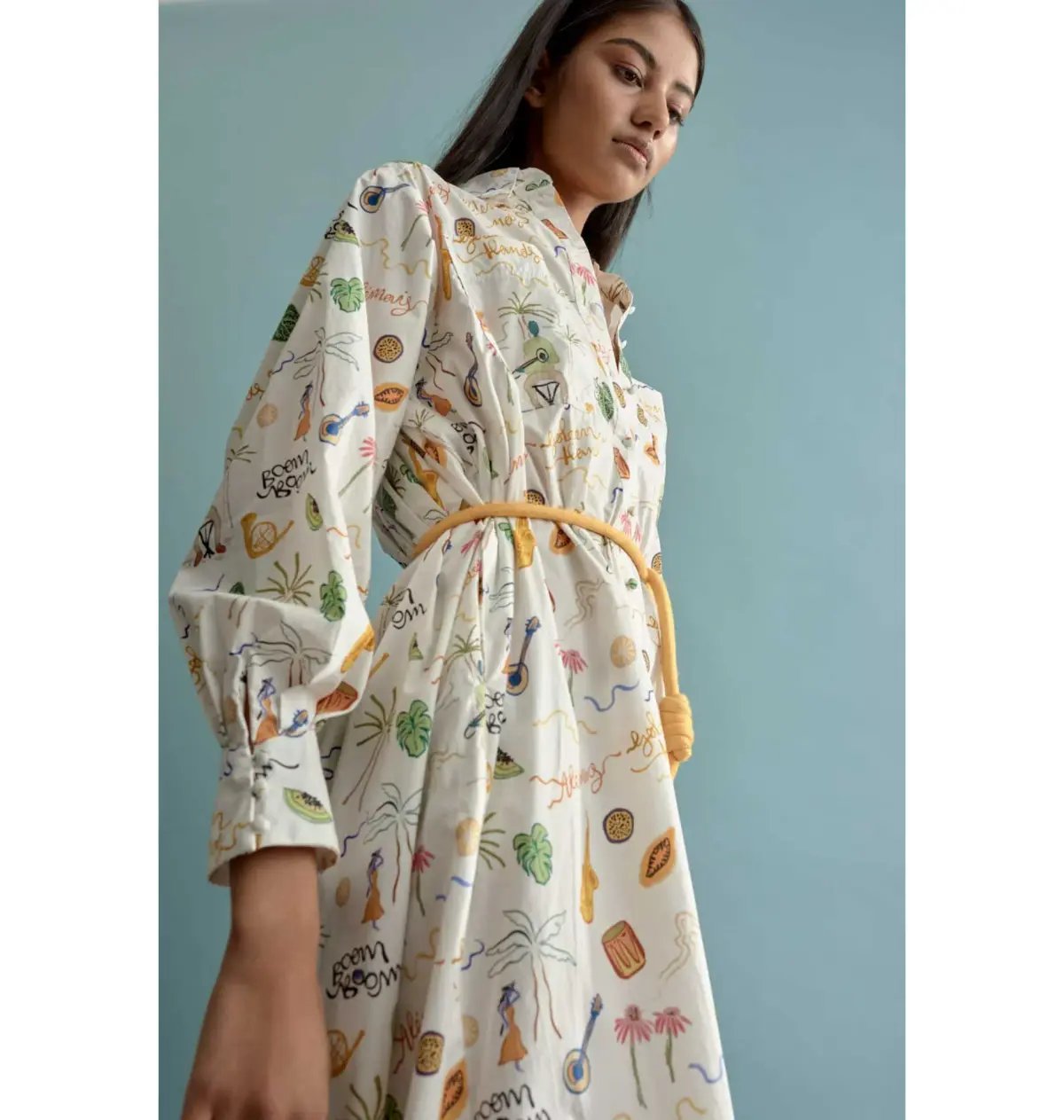 Alemais Golden Hands Shirt Dress Multi Size AU 8 photo 2