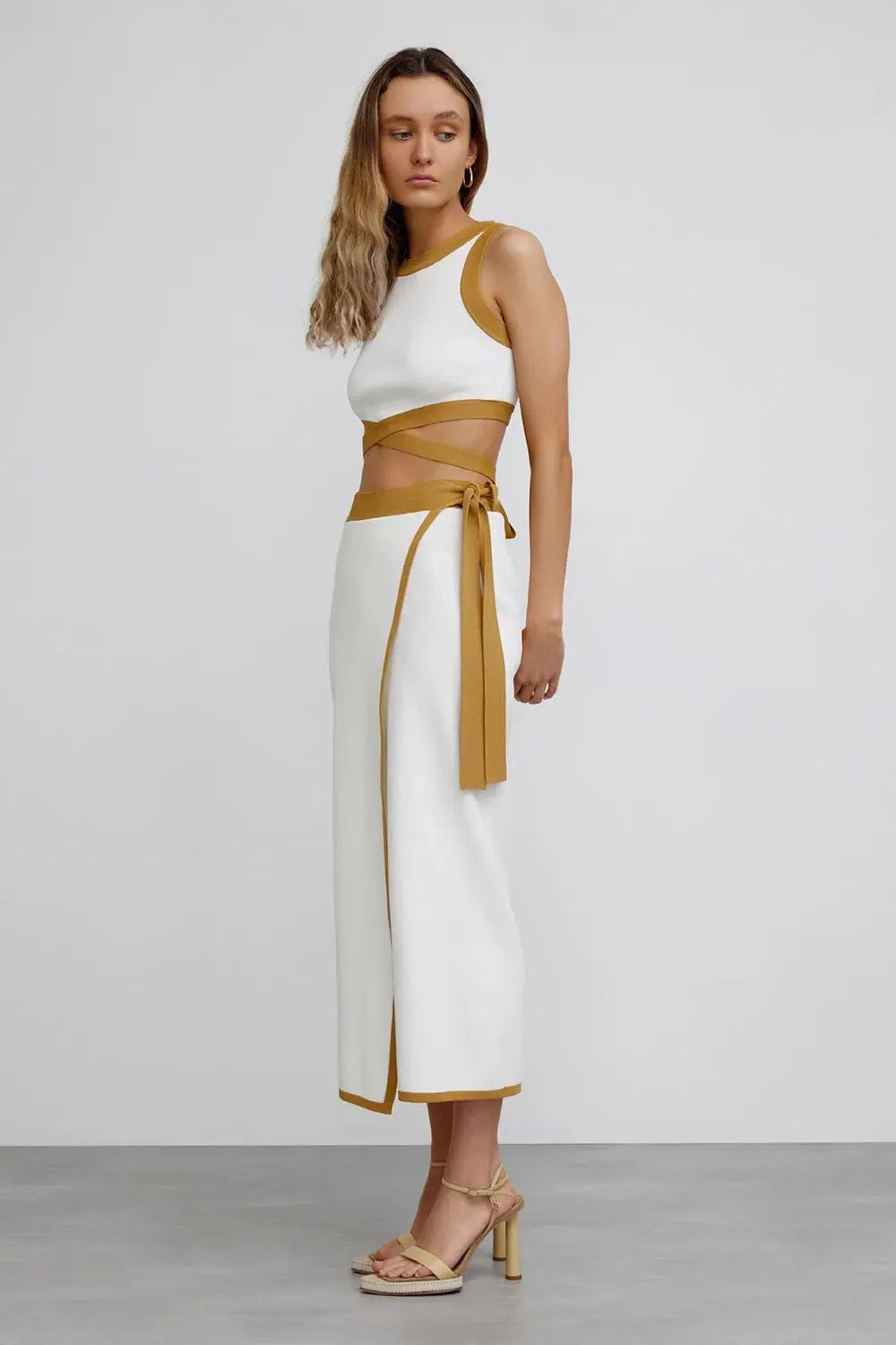 Significant Other Anna Skirt & Top Set Cream with Almond Bind Size 10 photo 2
