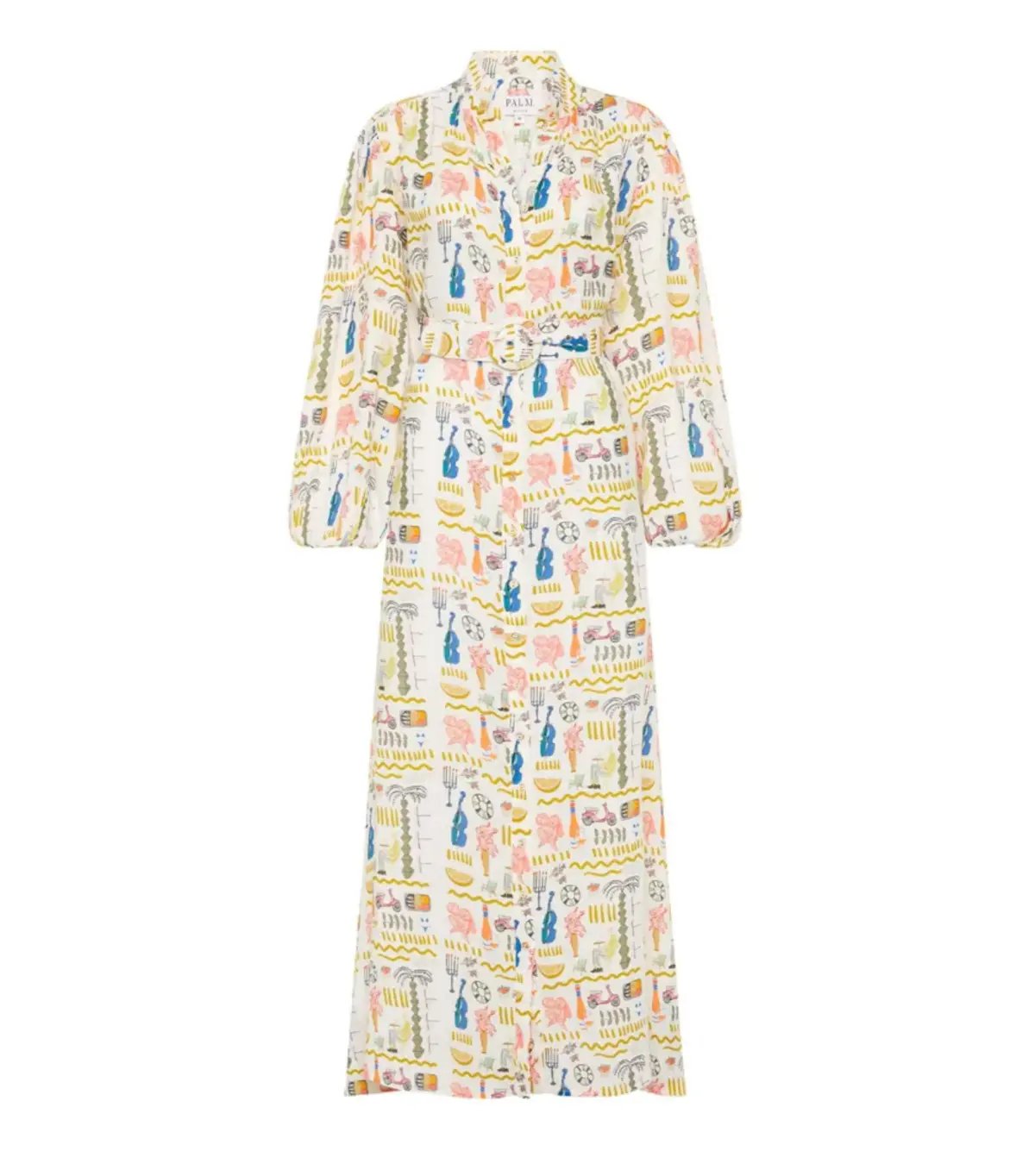 Palm Noosa Noddy Maxi Dress Verano White Print Size AU 10 photo 4
