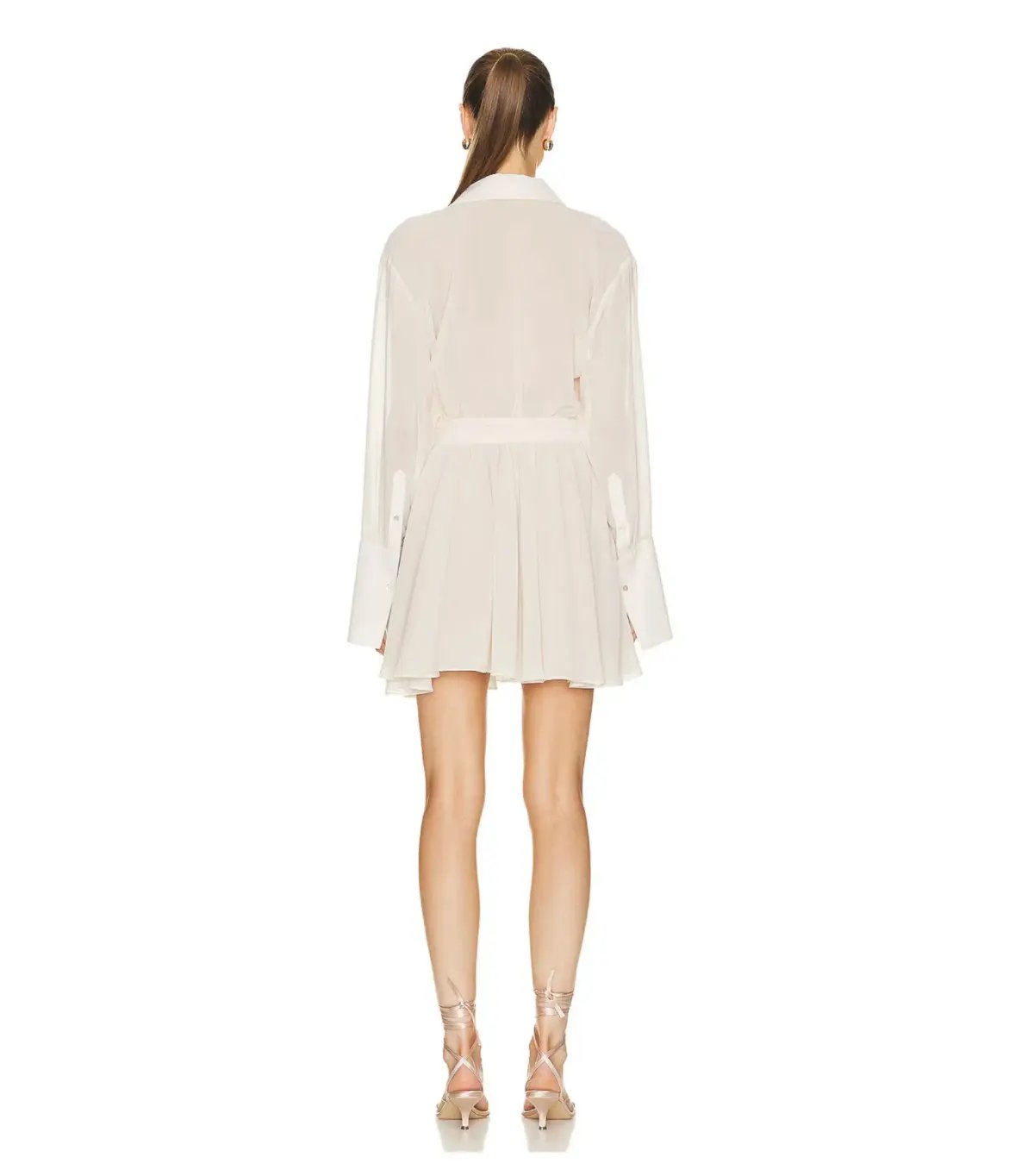 Helsa Sheer Dress Cream Size XXS / AU 4 photo 4