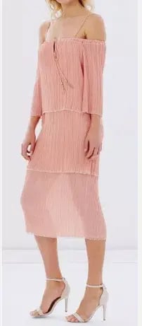Bec & Bridge Windswept Tiered Maxi Dress in Blush Size AU 6 photo 5