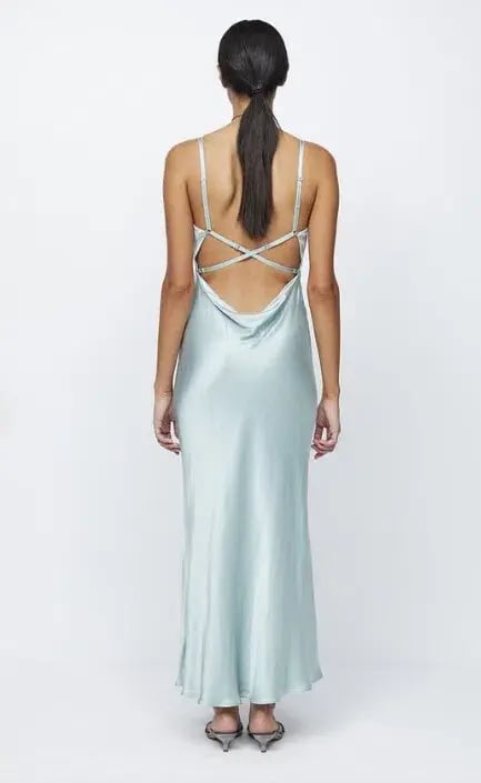 Bec & Bridge Malia Open Cross Back Maxi Dress in Seafoam Green Size XS / AU 6 photo 4