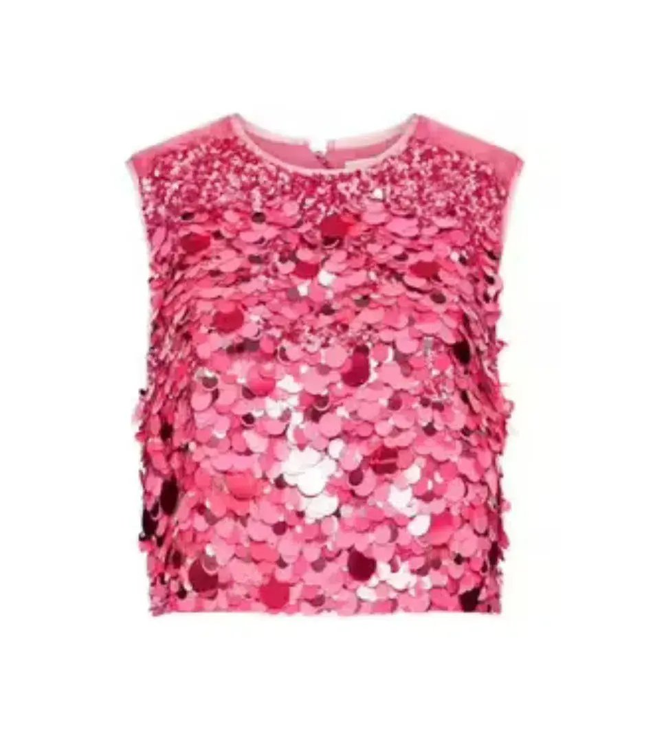 AJE CELESTE SEQUIN TOP & CHERIE SEQUIN SKIRT SET PINK SIZE 8 photo 3