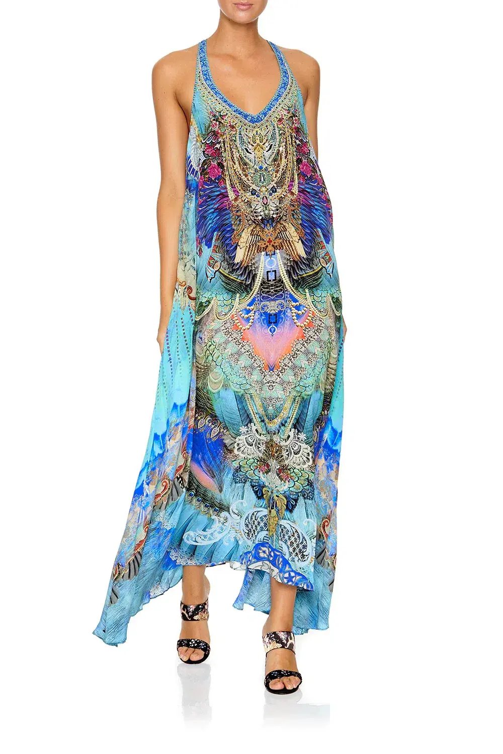 Camilla V Neck Racer Back Maxi Dress Freedom Flight Size S / AU 10 photo 2