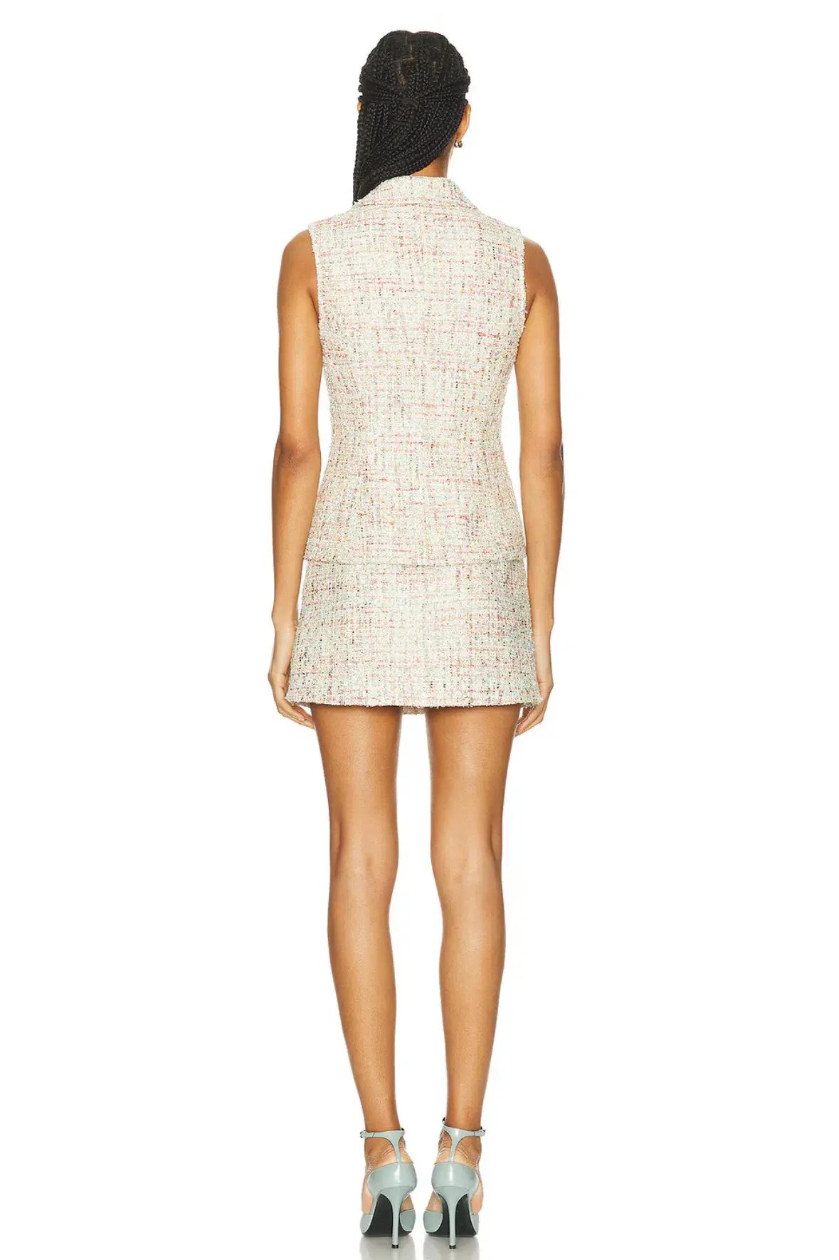 Self Portrait Embellished Boucle Tailored Mini Dress Multi Size AU 4 photo 4