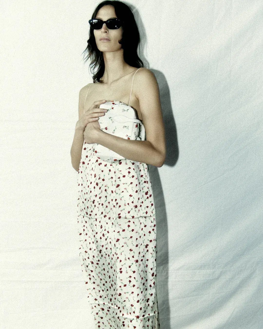 Khaite Sicily Rose Slip Dress Print Size 8 photo 5