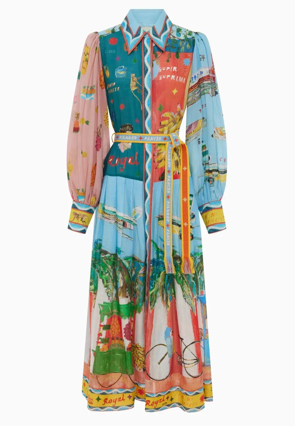 Alemais All Aboard Shirtdress Multi Size 10 photo 6