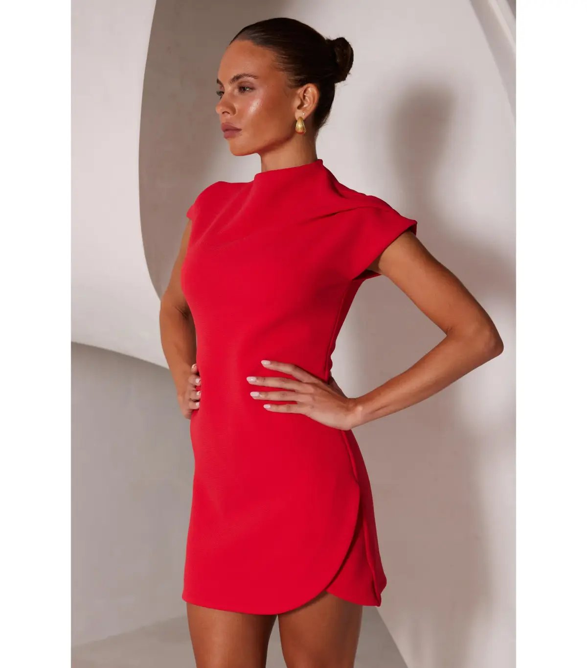 Elle Zeitoune Imani Mini Dress Red Size AU 6 photo 3