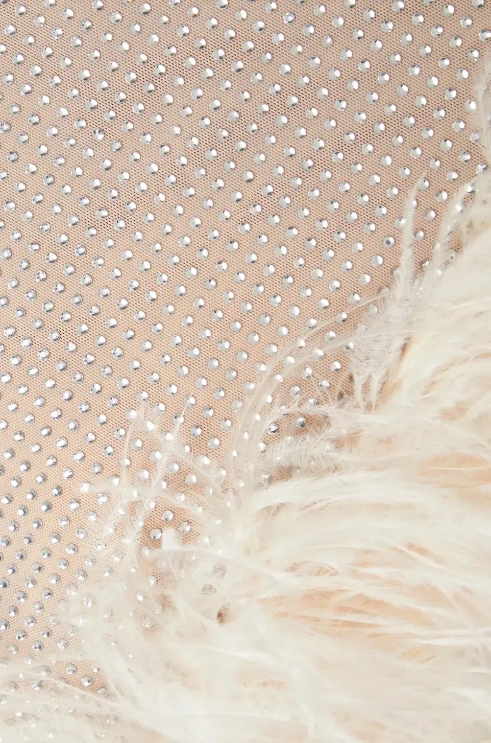 Leslie Amon Laurie Crystal-Embellished Feather-Trimmed Mini Dress Size S / AU 6-8 photo 4