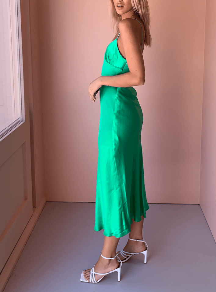 Bec & Bridge Loren Midi Dress - Green - Size 10 photo 3