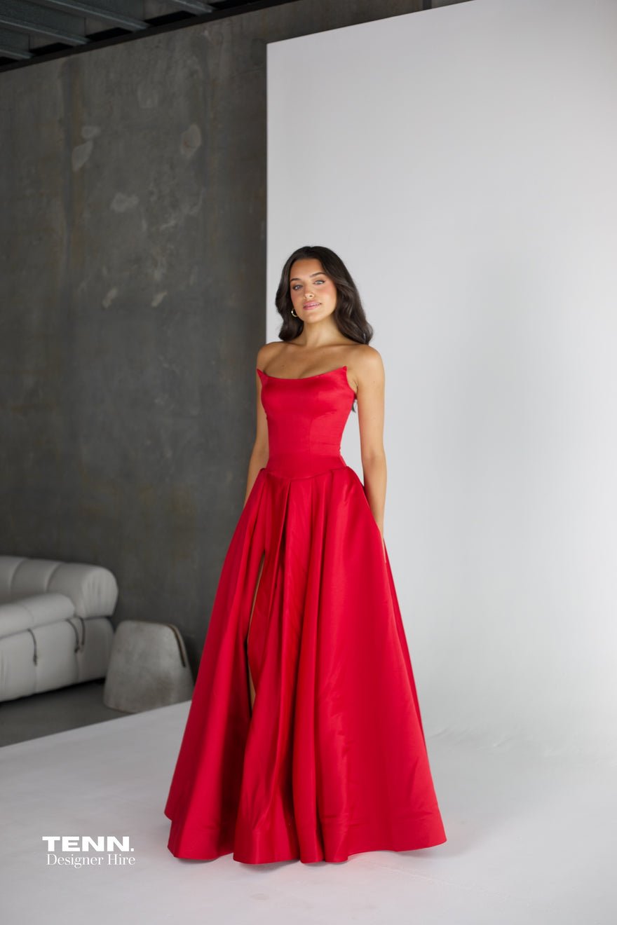 Lia Stublla x TENN Gabriella Gown - Red photo 2