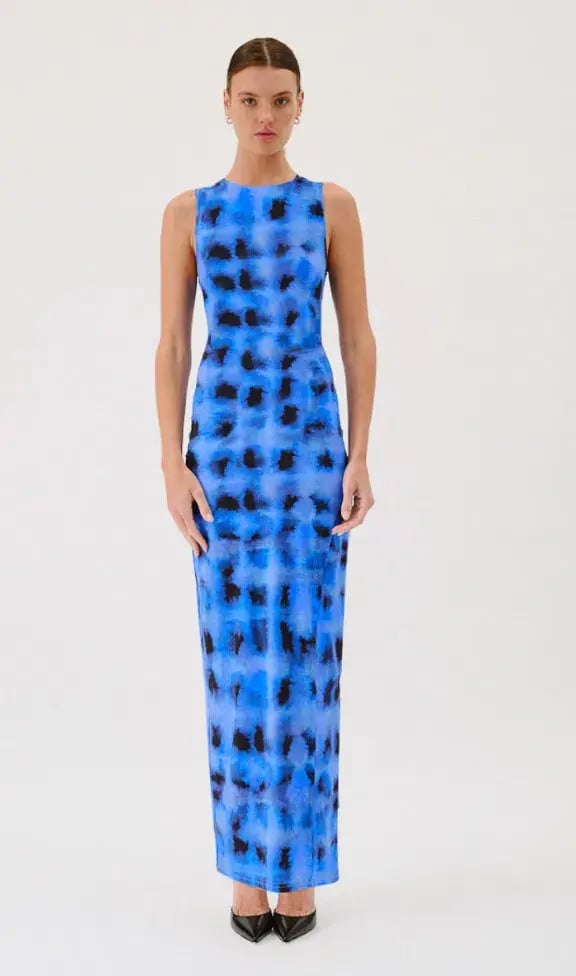 Suboo Shibori Sleeveless Reversible Twist Front Maxi Dress Blue Size S / AU 8 photo 2