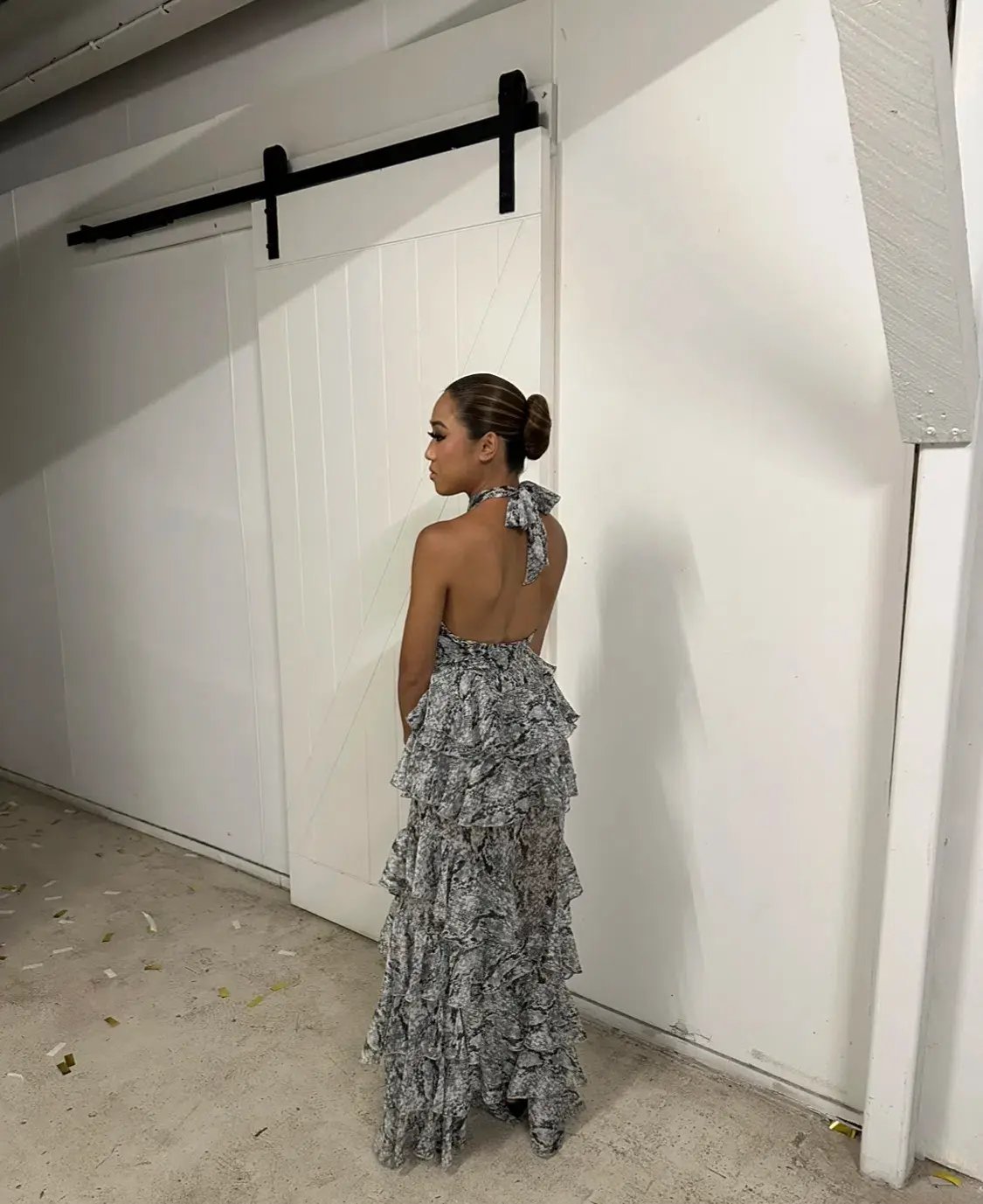 Derma Department Oscar Maxi Dress Snakeskin XS/6 photo 5