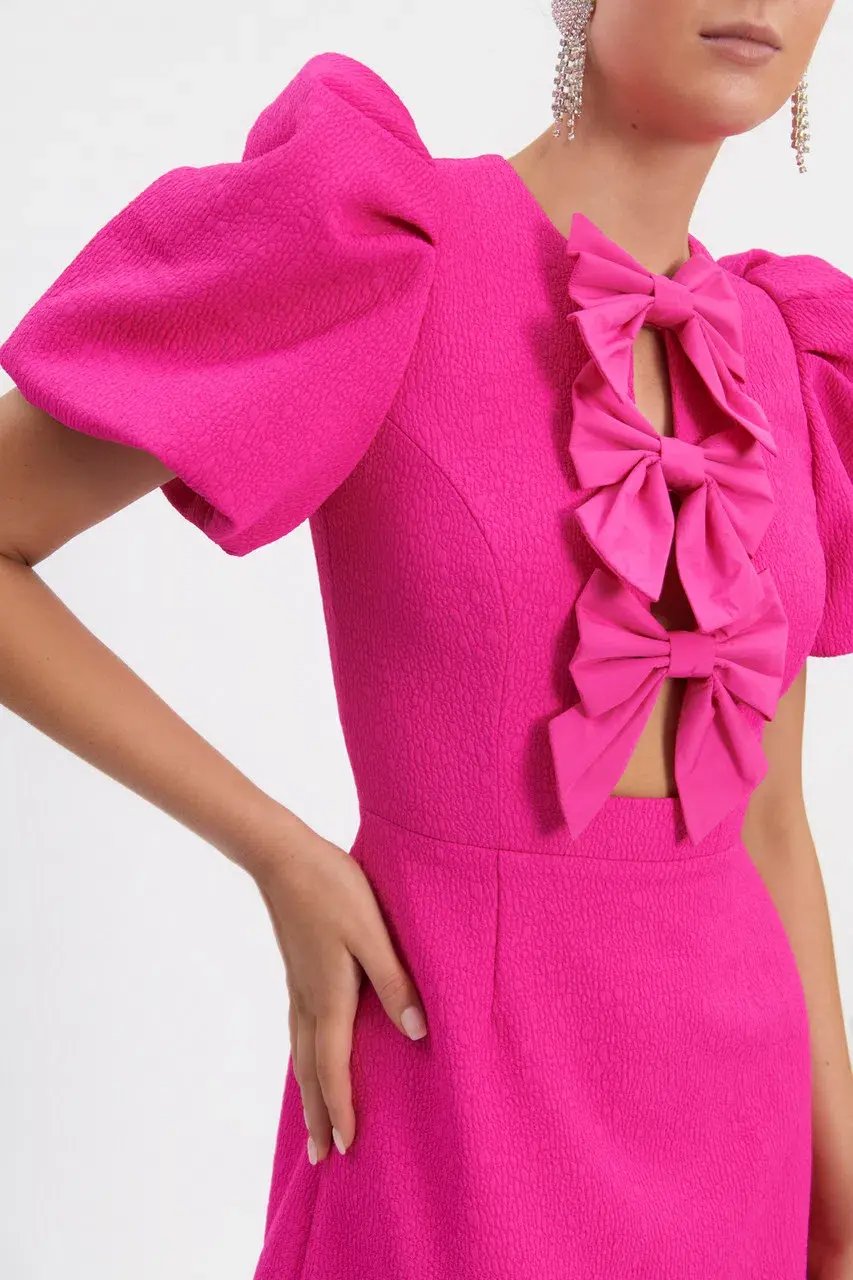 Rebecca Vallance Cecily Mini Dress Hot Pink Size 6 photo 3