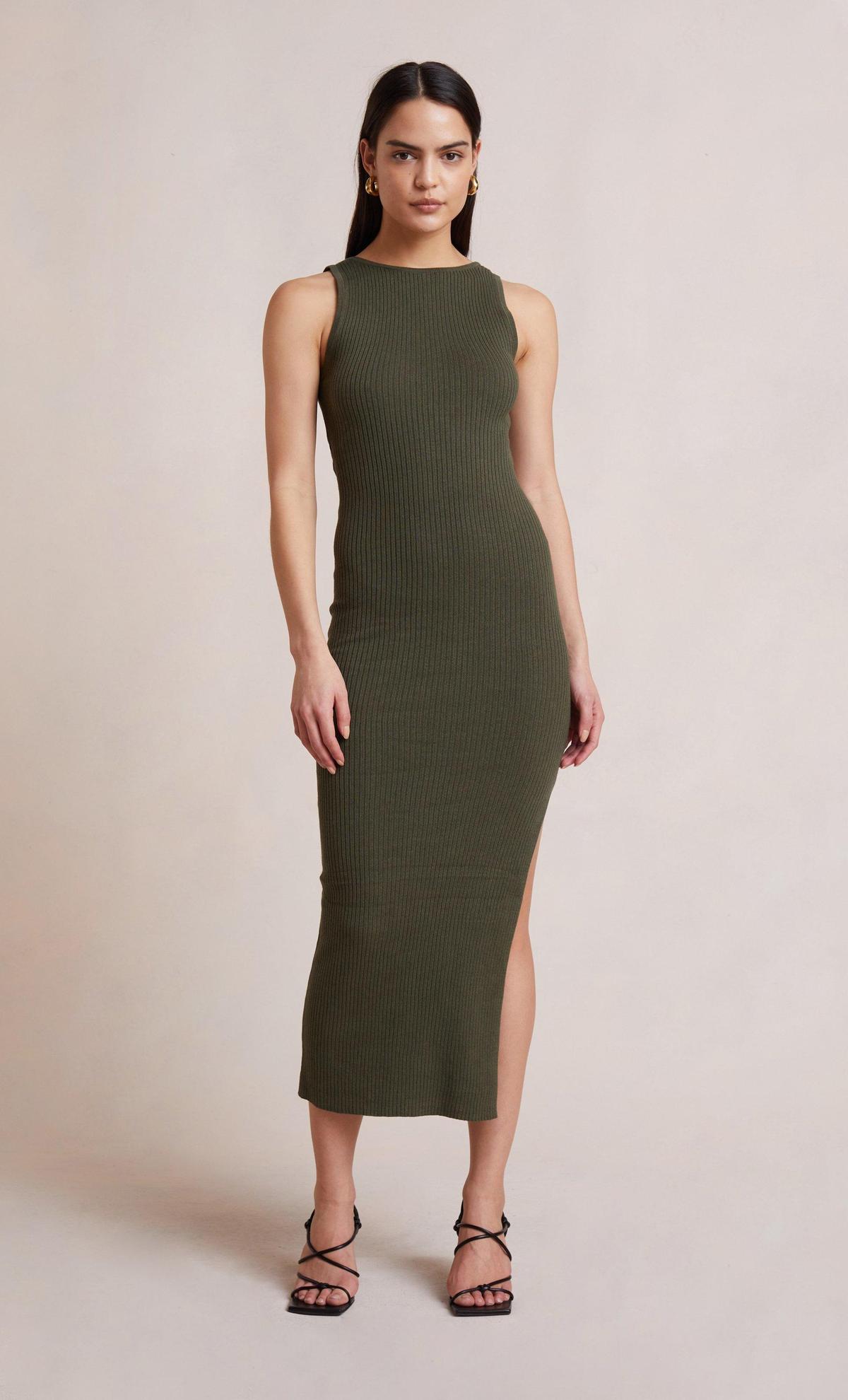 Bec & Bridge Riviera Midi Dress Army Size 12 photo 2